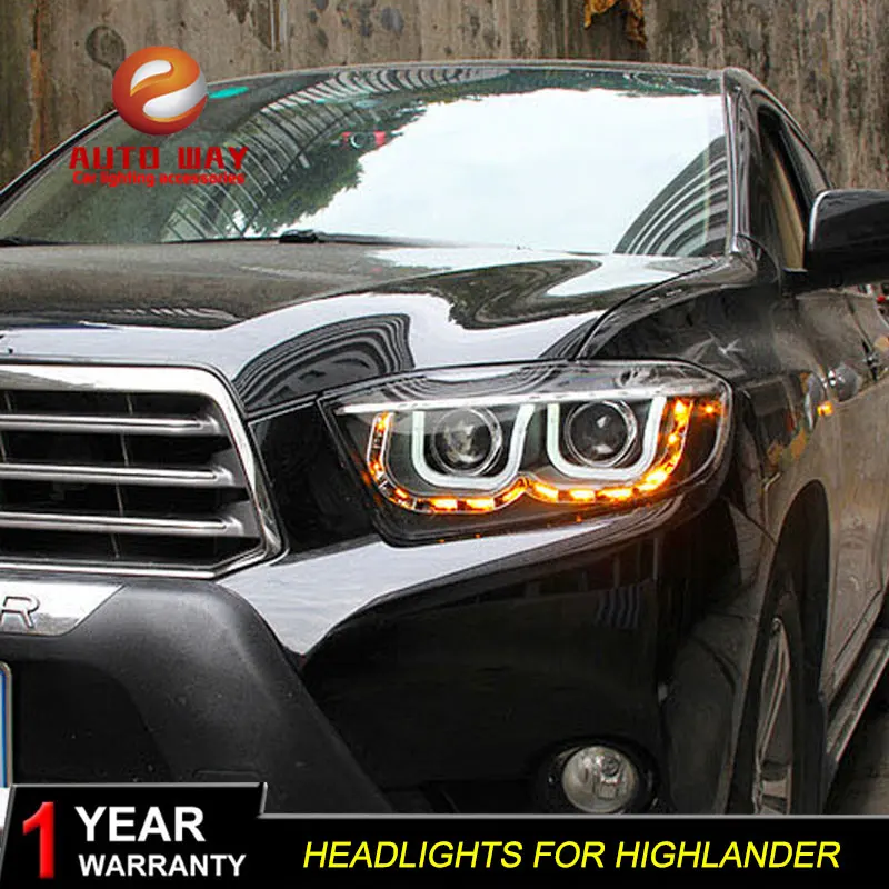 Чехол для автомобильного стайлинга фары Toyota Highlander 2009 2011 highlander светодиодные HID LED