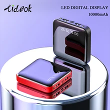 Mi ni 10000 мАч, Дополнительный внешний аккумулятор для iPhone X, Xiaomi mi, Дополнительный внешний аккумулятор, зарядное устройство, два порта Usb, внешний аккумулятор, портативный аккумулятор