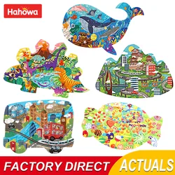 Hahowa Dinosaur Puzzle Child City Animal Shapes Jigsaw Puzzles For Kids Educational Toy Education Toys For Children Without Box