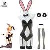 ROLECOS Game Muse Dash Cosplay Bunny Girl Rin Cosplay Costume Rin Sexy Jumpsuits Costume Leather Costume For Women Full Set ► Photo 1/6