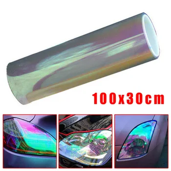 

100*30cm / 39*12in Colorful Transparent Headlight Sticker Taillight Fog Light Vinyl Tint Film Car Accessories