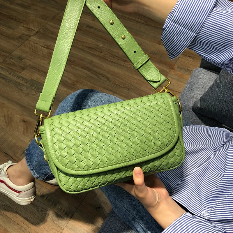 

Retro Solid Color Small Square Bags Female Elegant Messenger Bags Classic Wide Strap Shoulder Crossbody Bags Channels Handbags