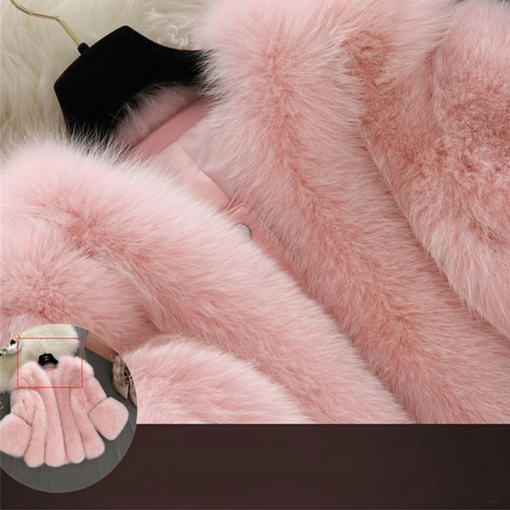 Женские короткие пальто размера плюс 4XL, куртка из искусственного меха, стильная куртка из лисьего меха на молнии, Толстая теплая женская верхняя одежда, уличные теплые короткие топы
