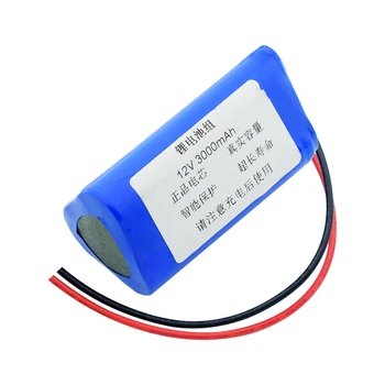 

12V 3000mAh 18650 Lithium Battery Pack (3pcs 18650 Lithium Ion Batteries) With Common Wire Leads For LED Lamp Flashlight RC Car