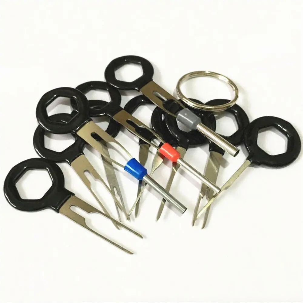 Car Terminal Removal Tool Electrical Wiring Crimp Connector Pin Extractor Kit 11pcs Car Electrico Repair Hand Tools terminal removal kit car terminal extractor car repair tool terminal removal tool car terminal puller electrical connector pin removal kit