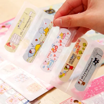 Vendas adhesivas para hemostasia, tirita de dibujos animados, transpirables, portátiles para exteriores, primeros auxilios, emergencia para niños, 5 hojas