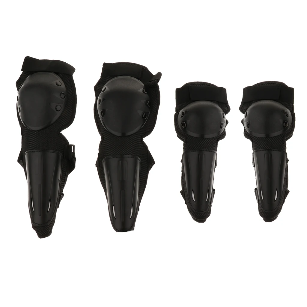 4pcs Adult Knee/Shin Elbow Guard Pads For Motocross Motorcycle Racing Cars