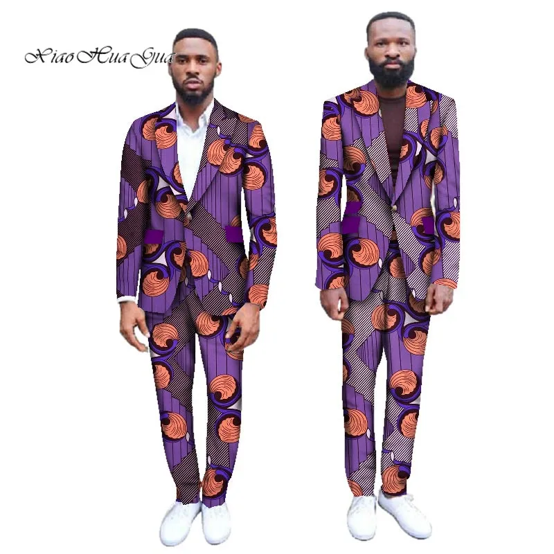 Куртки и брюки для девочек принт для мужчин костюмы Тонкий Custom Fit мода платье в деловом стиле Свадебные Блейзер WYN255