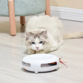 

Electric Cat Toy Pet Catching Mouse Donut Automatic Turntable Cat Toy Smart Teasing Cat Stick Crazy Game Spinning Turntable Toy