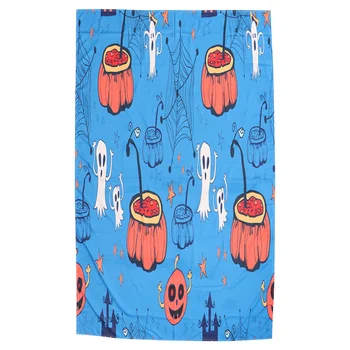 

1 Pc Halloween Tablecloth Party Table Accessory Printed Cover for Home (Blue)