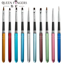 Маникюр, светотерапия кристальная ручка набор металлических Медь стержень ручка для черчения ногтей цветной рисунок пером десять набор