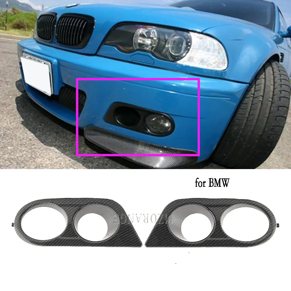 Крышка противотуманной светильник ры из углеродного волокна для BMW E46 M3 2001-2006