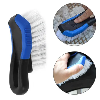 

Auto Detailing Vehicle Care Easy Clean Soft Bristle Car Wheel Brush Black Handle Universal Maintenance Reusable PP Tire Cleaner