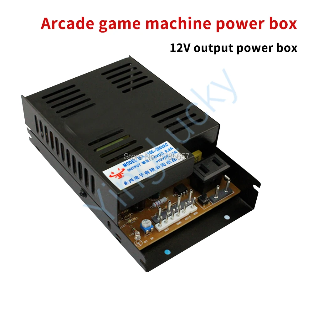 Arcade power supply 12V2A arcade game machine power box for coin-operated game machines slot game cabinets pandora game machines electromagnetic pulse generator 150mhz 95w emp generator transmitter us plug 10 240vac pulse generator for slot machines game