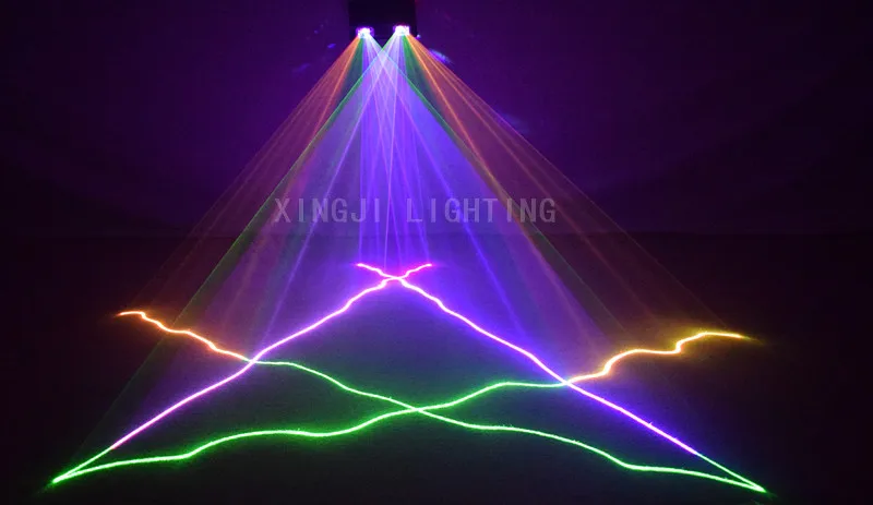 2 объектива Красный Зеленый Синий RGB Полноцветный пучковый лазер DMX 512 Профессиональный DJ вечерние шоу клуб праздник барное сценическое освещение
