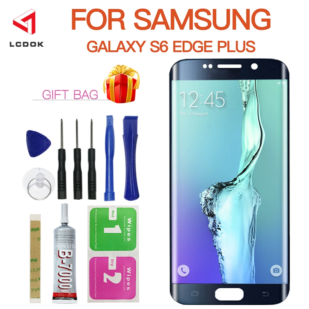 

100% Tested For Samsung Galaxy S6 Edge Plus G928 G928F LCD Display Touch Screen Digitizer Assembly Panel Parts LCD with Frame