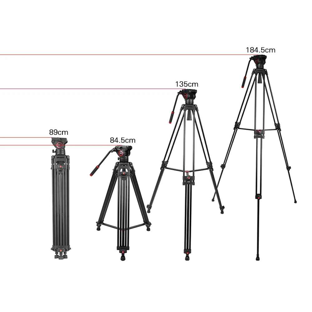 Andoer алюминиевый видео штатив с жидкой гидравлической головкой для Canon Nikon sony DSLR камер Видеокамеры