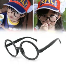 Модные большие корейские Круглые ретро очки, оправа для мужчин без линз, декоративная оправа для очков, женские винтажные черные пластиковые дешевые