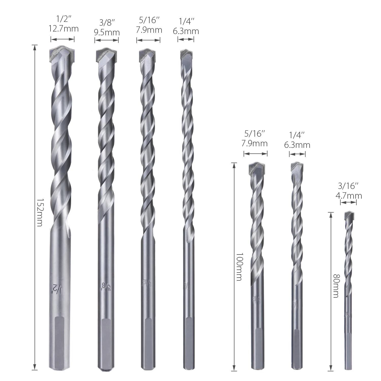 Drill Bit Kit Meterk MK23 7PCS Cement 