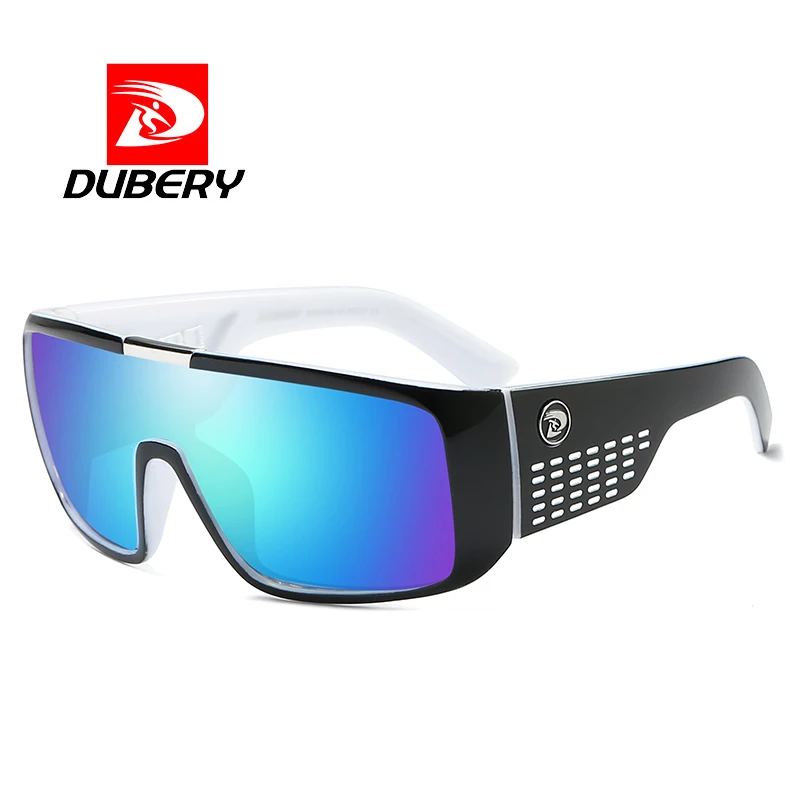 DUBERY UV400 Солнцезащитные очки Hombres ret мужские очки красочные солнцезащитные очки для мужчин модные брендовые Роскошные зеркальные негабаритные очки