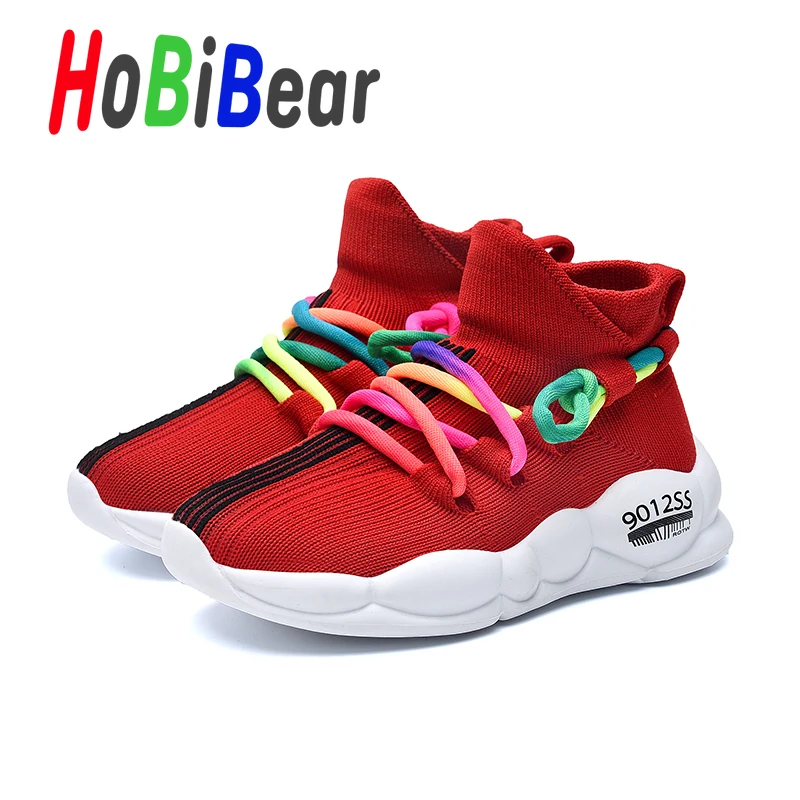 HOBIBEAR/носки для маленьких мальчиков; розовые кроссовки для маленьких девочек; дышащие кроссовки для маленьких девочек; спортивная обувь для мальчиков; светильник
