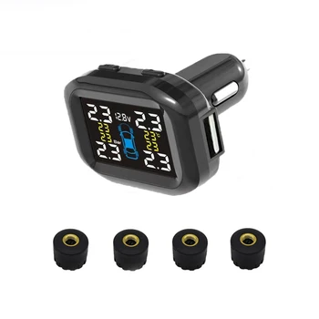 

TPMS With 10W USB Output Car Tire Pressure Alarm Monitor System Tyre Monitoring External Internal Sensor T05W T07W