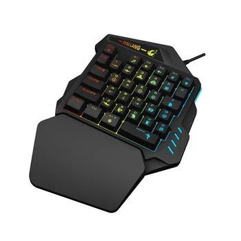 

K13 Wired Gaming Keypad with LED Backlight 35 Keys One-handed Membrane Keyboard for Gaming