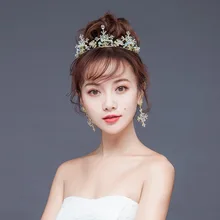 Стиль рукотворная алмазная корона в стиле барокко крест ручной работы Корона невесты свадебное платье головной убор невесты Аксессуары