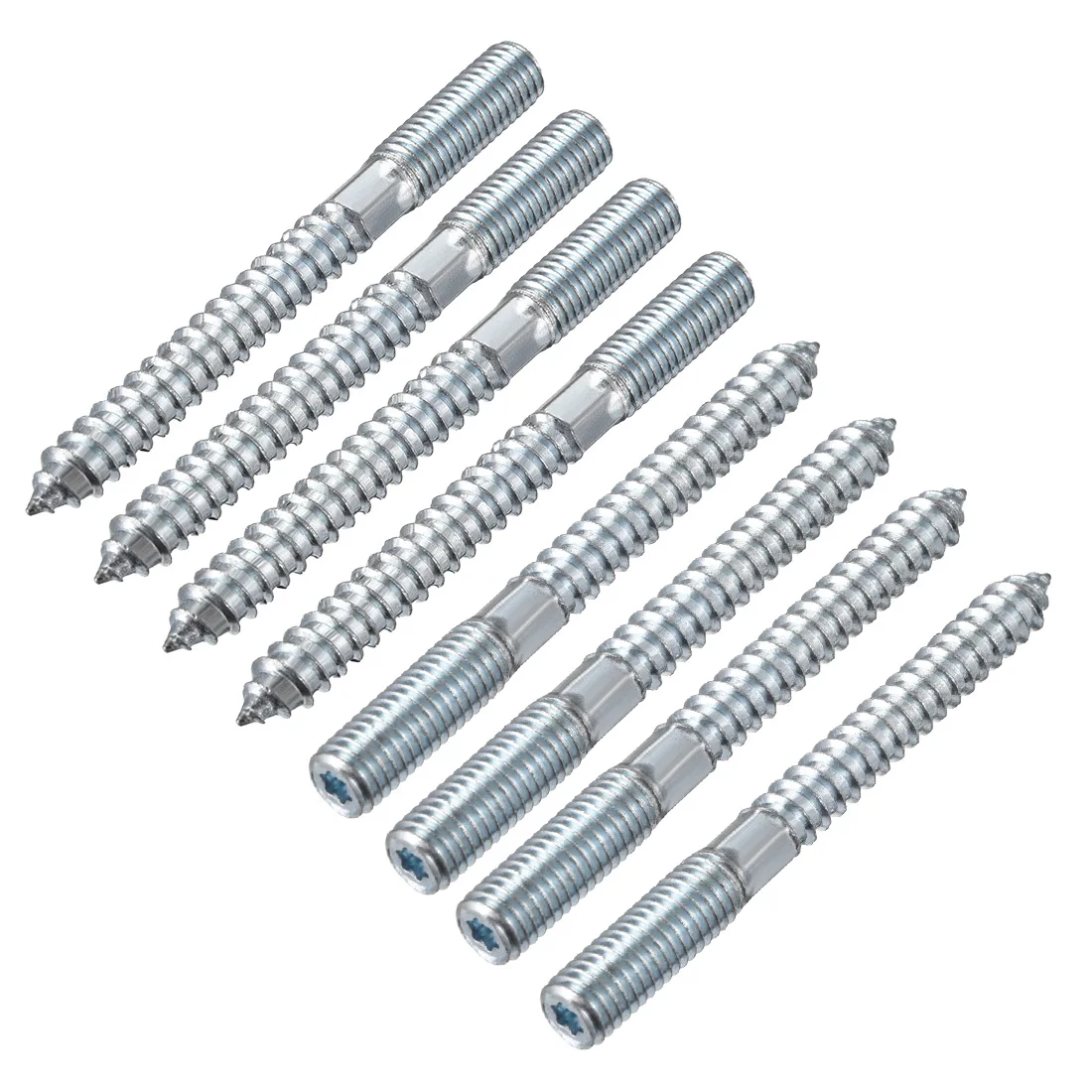 

uxcell 8Pcs M10x100mm Hanger Bolt Double Headed Bolt Self-Tapping Screw for Furniture