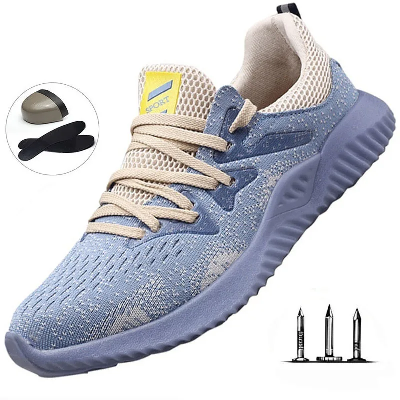 

Construction Men's Outdoor Plus Size Steel Toe Cap Work Boots Shoes Men Camouflage Puncture Proof Safety Shoes Breathable Outdoor Sports Training Shoes