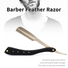 High Quality Ebony Handle Change Feather Blade Shaving Razor Holder Pro Men Beard Shaver