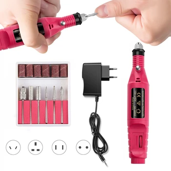 

1 Set Power Professional Electric Manicure Machine Pen Pedicure Nail File Nail Tools 6 Bits Drill Nail Drill Machine Equipment