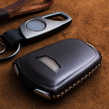 

Retro Genuine Leather Car Key Bag Case Cover Holder Remote Smart Key For Cadillac VT6 XT5 XTS ATSL ATS SRX XT4 Protective Bag
