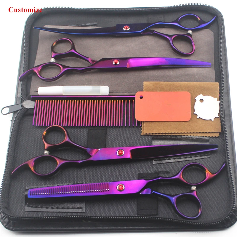 Набор ножниц для стрижки собак японская сталь 7 дюймов 5 комплектов по