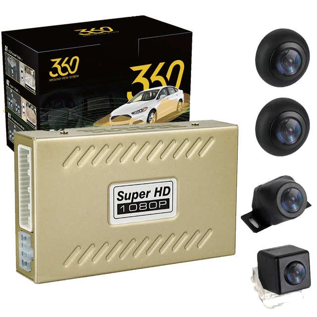 360 HD سيارة مساعد صف سيارة الطيور عرض جميع الجولة نظام بانورامية DVR لجميع السيارات العالمي مقاوم للماء سلس 2D للرؤية الليلية