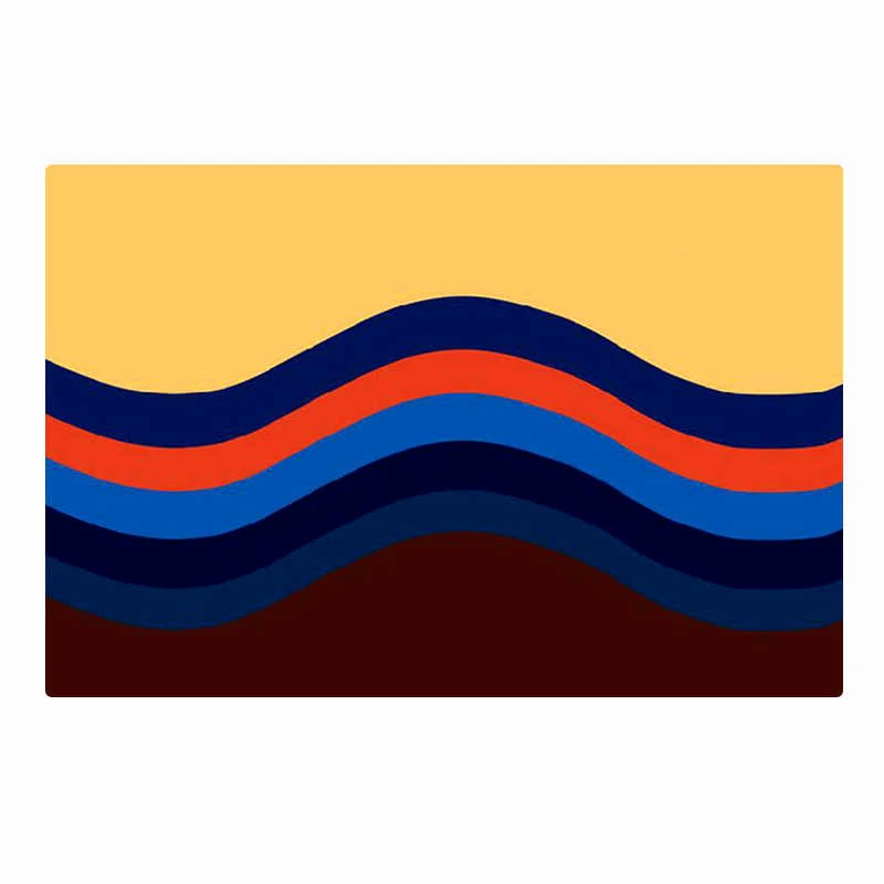 Индивидуальный напольный коврик 40x60 см фланелевый цветной с геометрическим