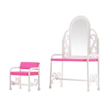 

Dressing Table & Chair Accessories Set for Girls Dolls Bedroom Furniture