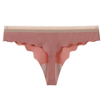 

High-end sexy thong ladies underwear women mulberry silk antibacterial crotch seamless ropa interior femenina T panties women