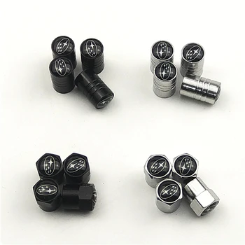 

4Pcs Car-Styling Car Motorcycle Wheel Tire Valve Tyre Caps Case For Subaru Forest Human Lion XV Impreza Accessories