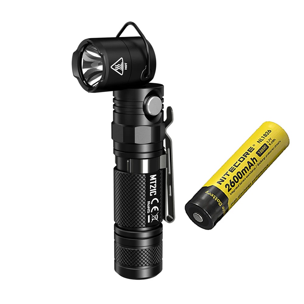 MT21C NL1826 NITECORE MT21C тактический фонарь CREE XP-L HD V6 max 1000 люмен луч бросок 184 метра 90 градусов Регулируемый Открытый поисковый фонарь - Испускаемый цвет: MT21C NL1826