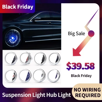 

Hub Light Cap Lamp 4PCS Car Floating Illumination Wheel Center Caps LED Light Cover Lighting Flash For BWM for Cadillac for VW