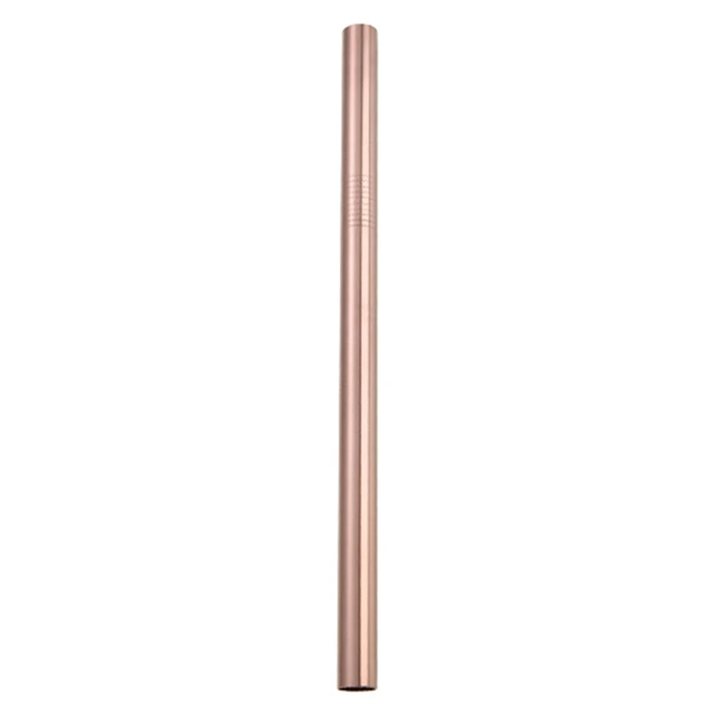 rose color 10mm 304 нержавеющая сталь многоразовые соломы Большой жемчуг молоко чай сок прямой напиток бар аксессуары - Цвет: rose color 10mm