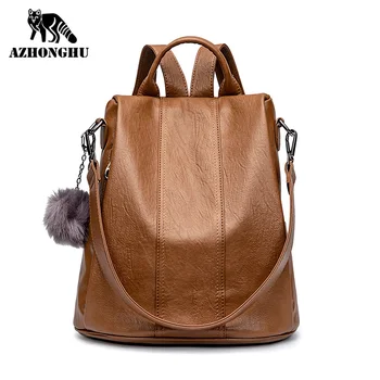 

Backpack Women 2020 New Korean Fashion Wild Sheep Pattern Bag Travel Bag Casual Soft Leather Anti-Theft Student Backpack Trend