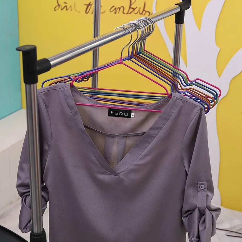 Stainless Steel Clothes Hanger Non-Slip Space Saving Clothes Hangers With Hook Closet Organizer Drying Racks