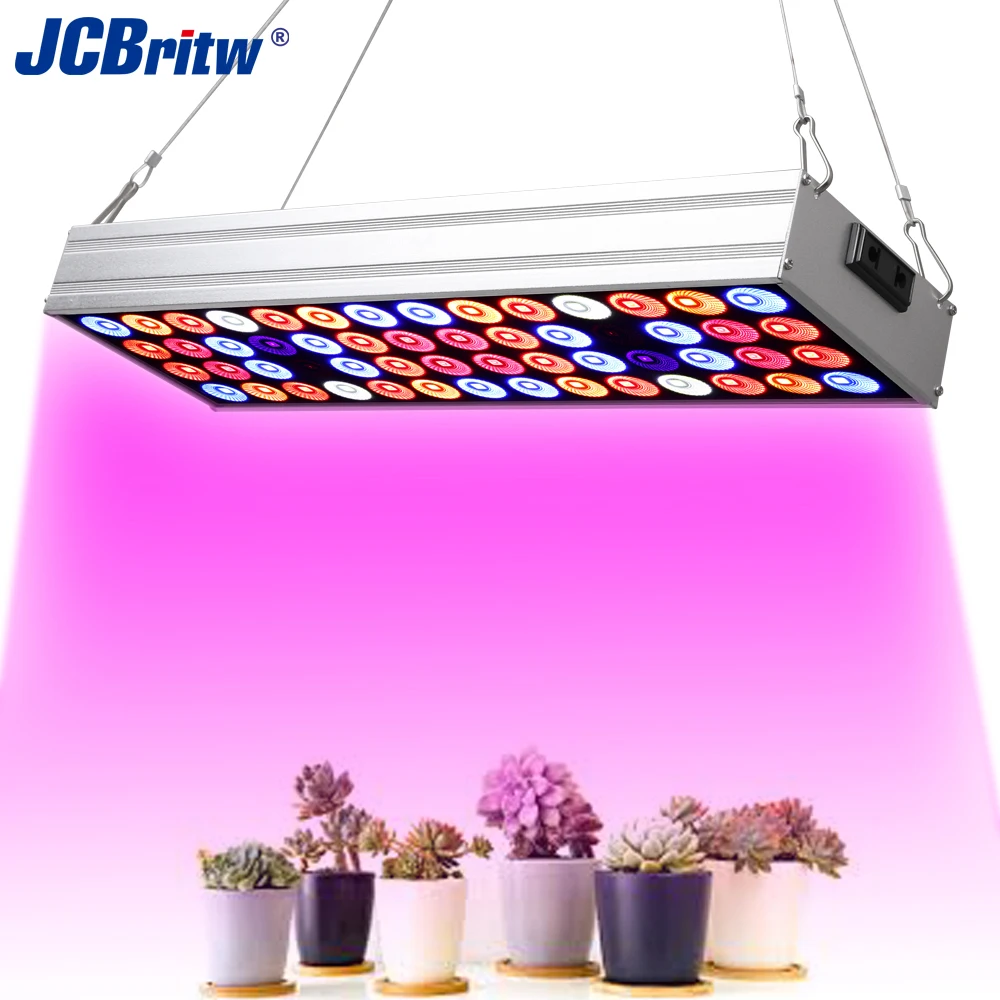 

JCBritw LED Grow Light Panel Full Spectrum with UV IR Daisy Chain 50W Pro Grow Lamps Hydroponic Hanging Kit for Indoor Plants