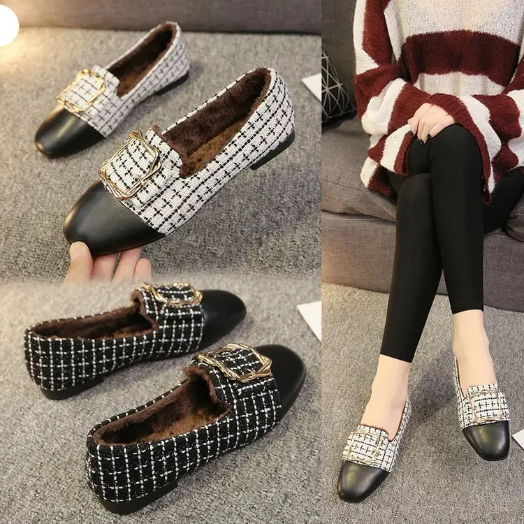 

2018 Autumn New Style Korean-style Versatile Casual plus Cotton WOMEN'S Shoes Moccosins Students WOMEN'S Flat Shoes
