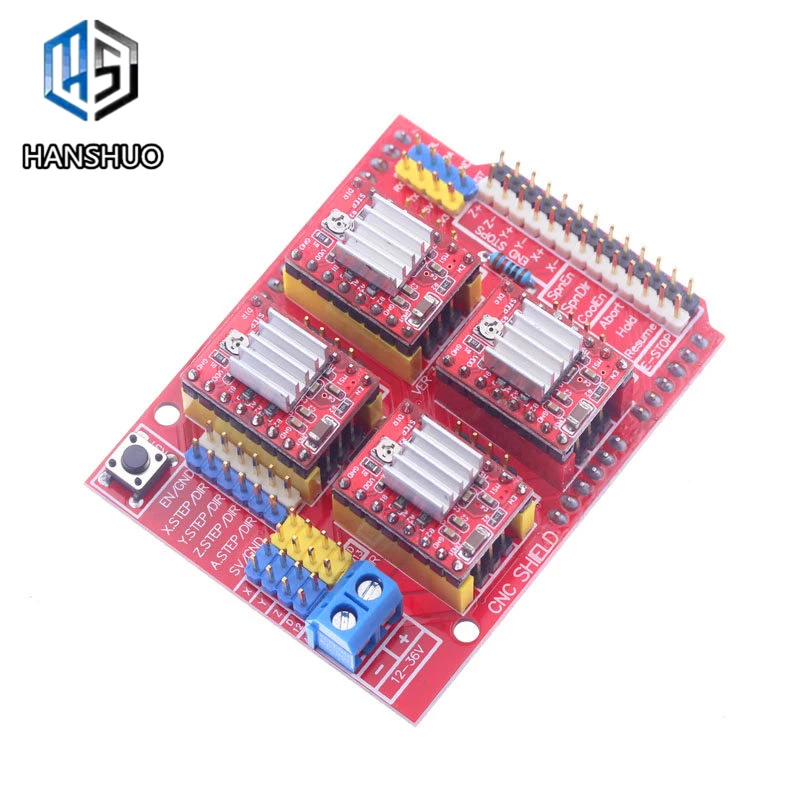 Free-shipping-CNCshield-v3-engraving-machine-3D-Printer-4pcs-A4988-driver-expansion-board-UNO-R3-with (3)