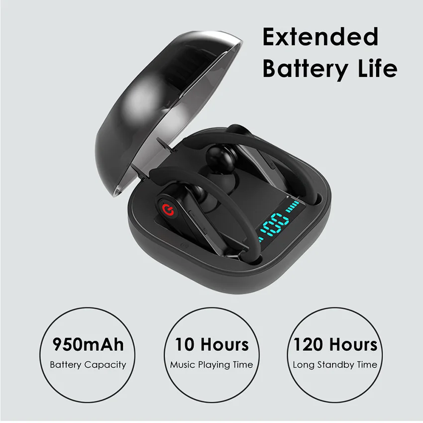 HBQ PRO Q62 TWS Bluetooth наушники беспроводные наушники водонепроницаемый светодиодный дисплей игровая гарнитура 9D стерео звук V5.0 для всех телефонов