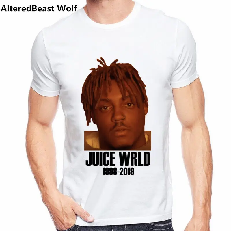 Художественная футболка Juice Wrld, хип-хоп, певец Juice Wrld, принт Харадзюку, футболка, Homme, уличная одежда, рэпер, мужские Модные Забавные топы, футболка