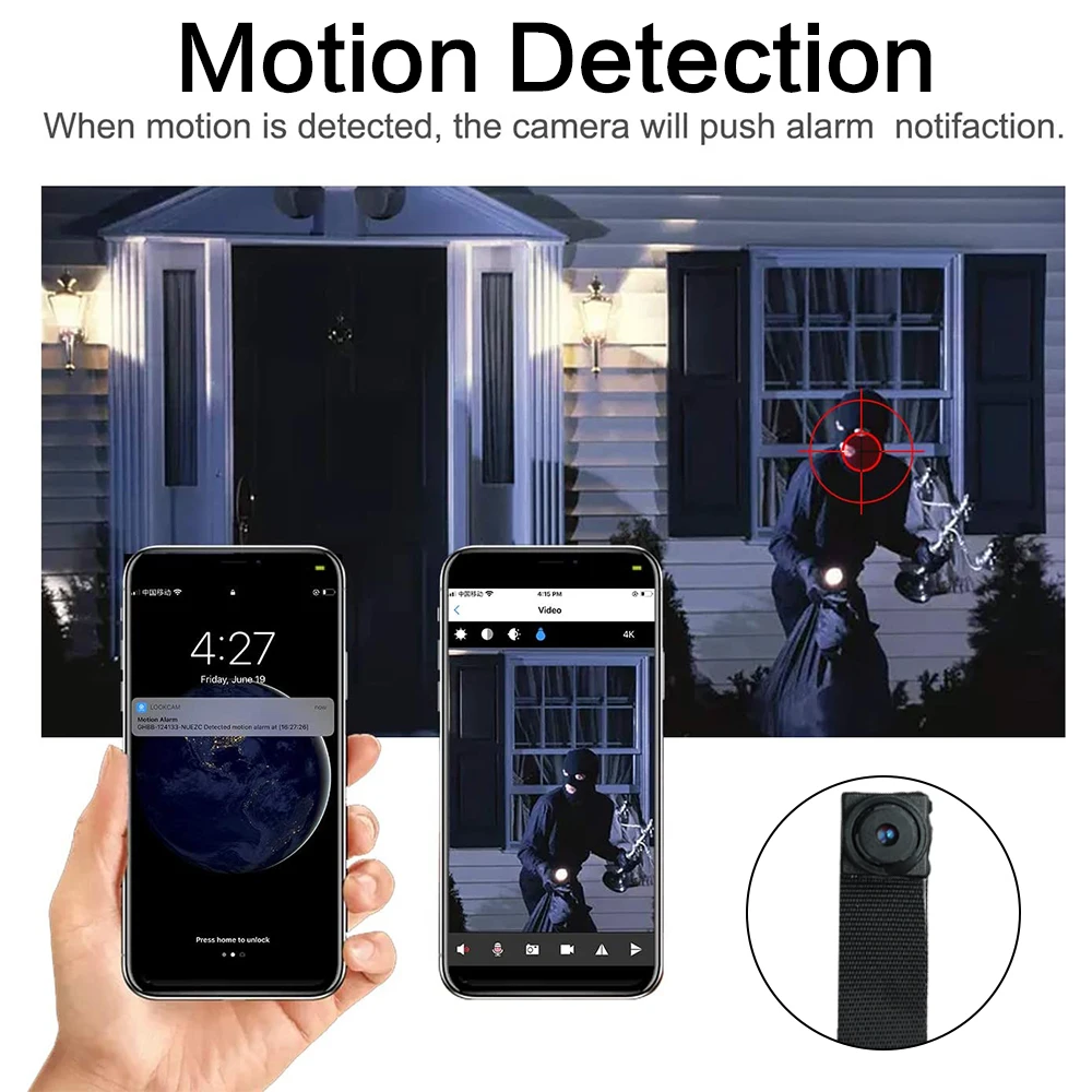 WiFi IP Mini Nanny Camera Module Motion P2P battery Camera Video Recorder Home security mini camcorder remote control Hidden TF